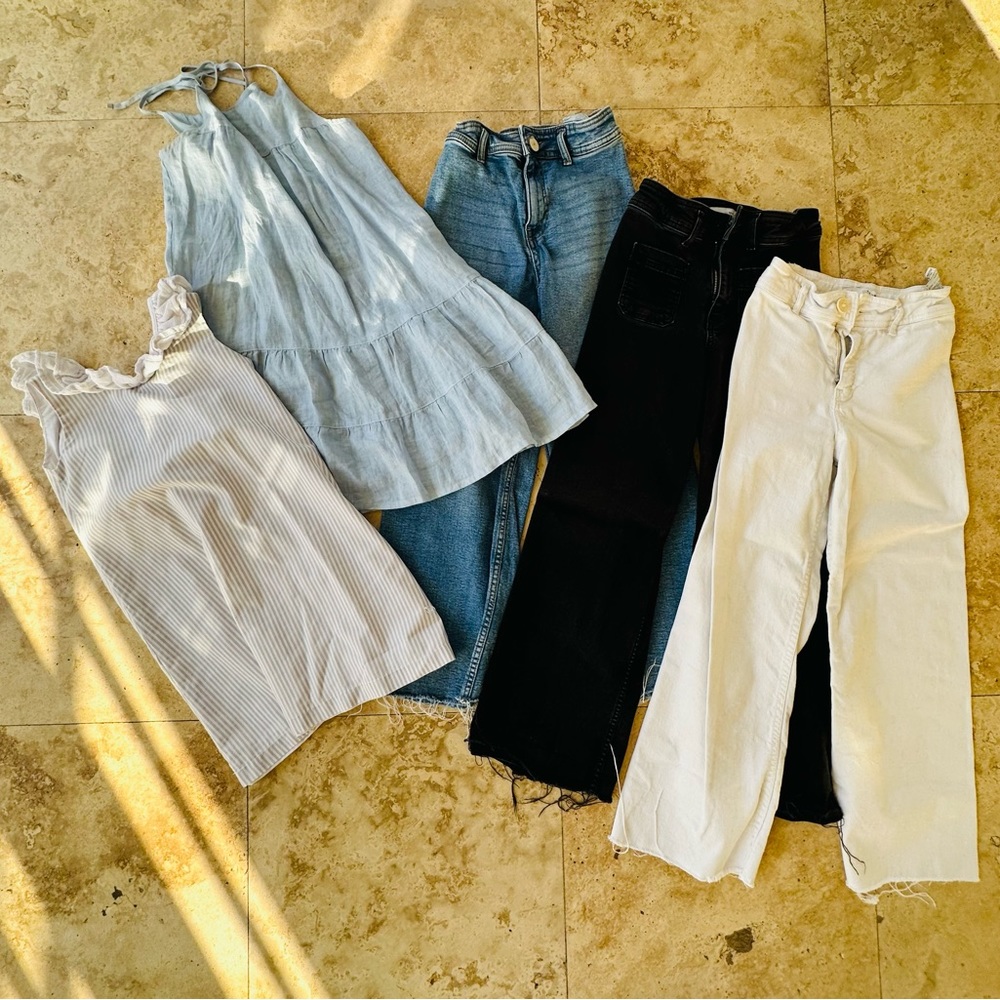 BUNDLE age 14- ZARA, 120 Lino and Spanish dress
